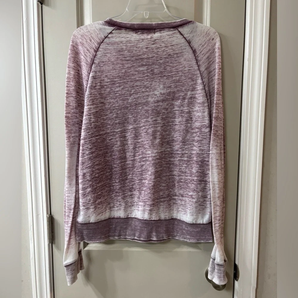 Women's Long Sleeve Graphic Tee - Purple - Picture 3 of 5